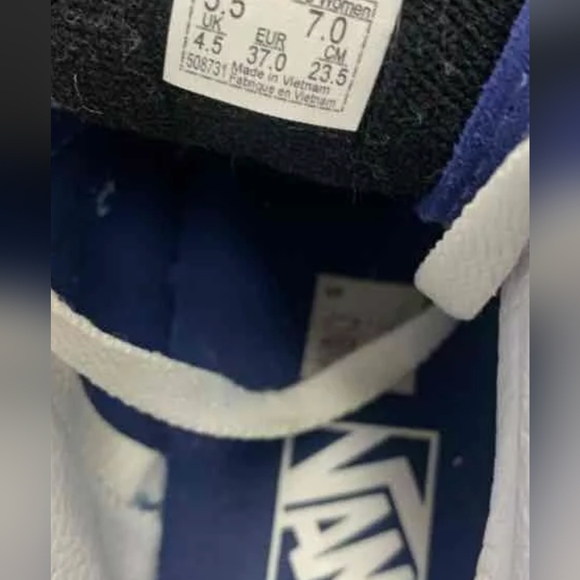 Vans Sk8-Hi Blue White Stripe Old Skool Era Slip-on  Shoes M5.5/W7 MSRP $64.99 - Picture 9 of 10